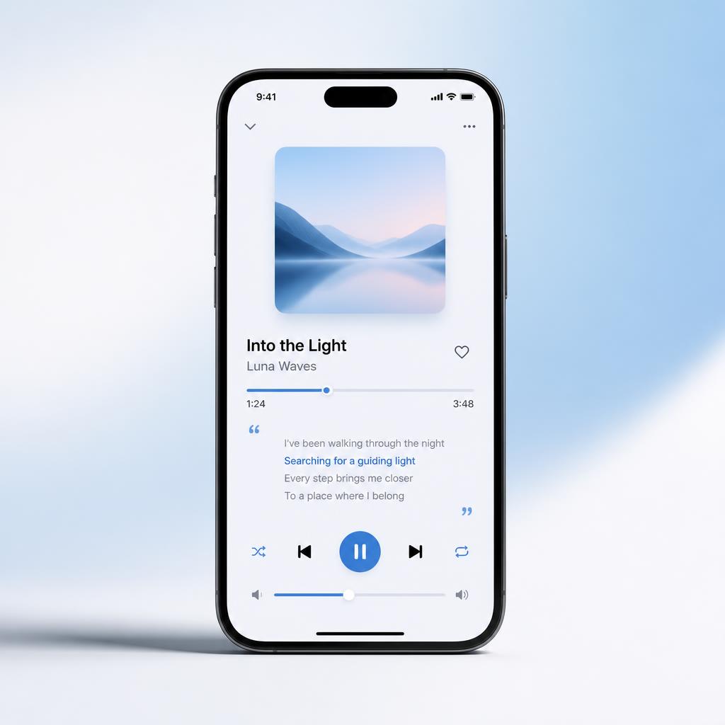 Custom song shown playing on a phone